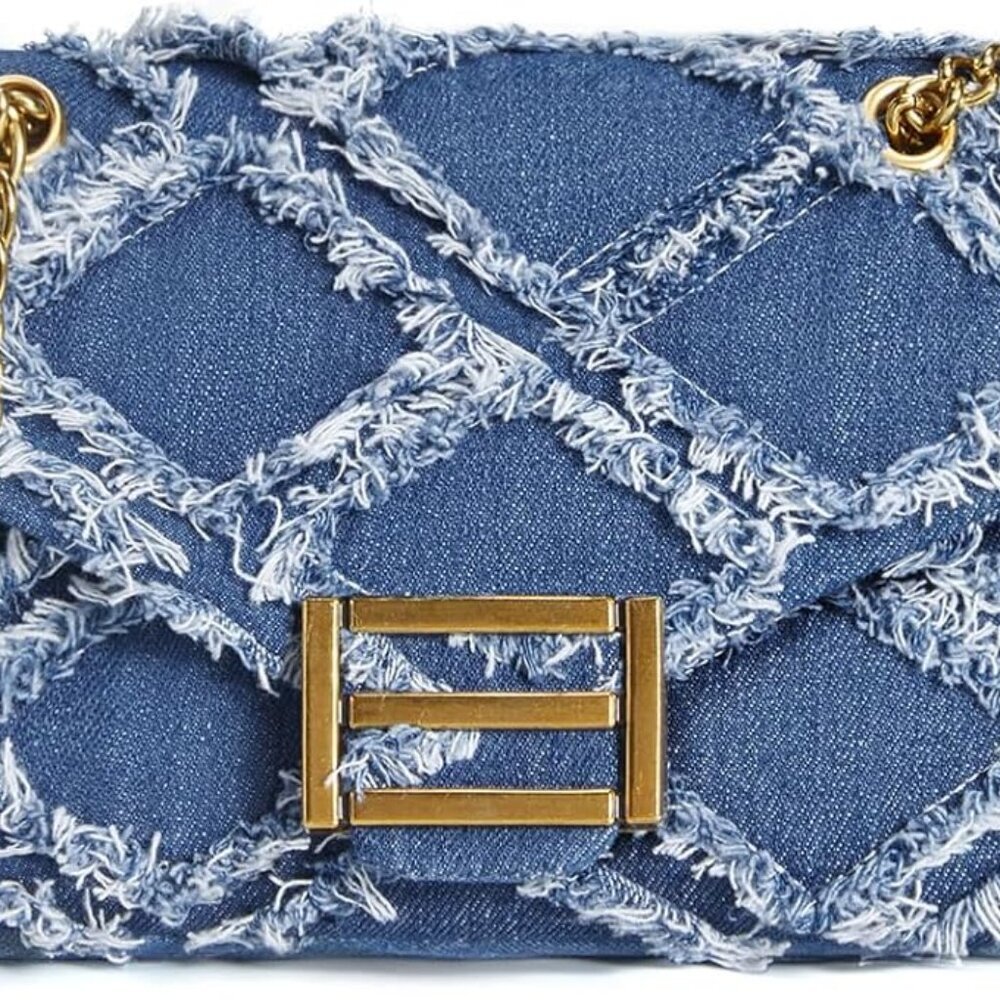 Evening Denim Purse Quilted Small Crossbody Bag for Women, Trendy Jean Shoulder